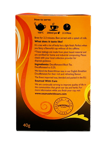 English Breakfast Decaffeinated - 20 Envelopes